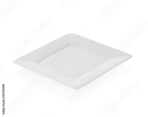 Ceramic plate isolated on a white background.