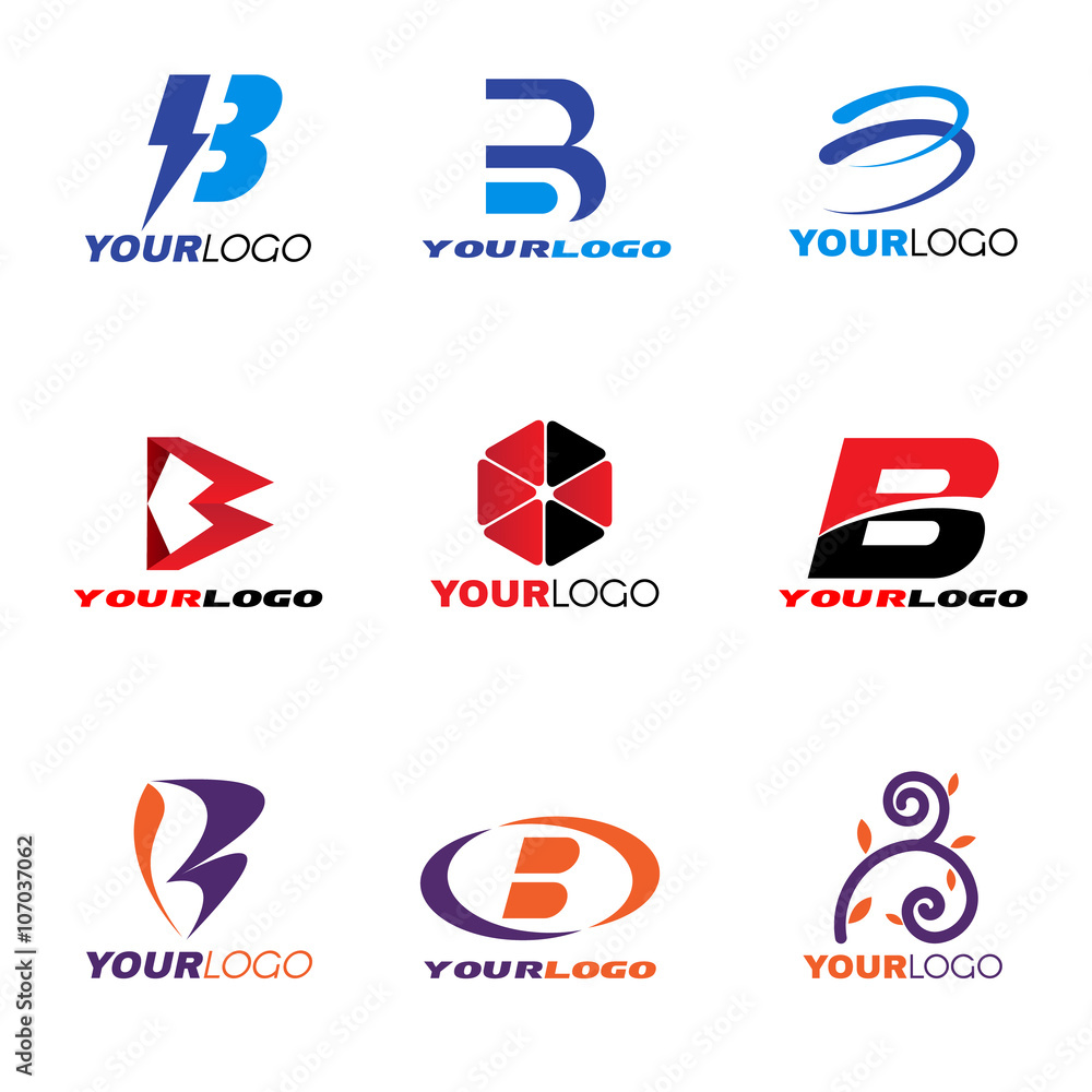 Letter B logo vector set design Letter B logo vector set design