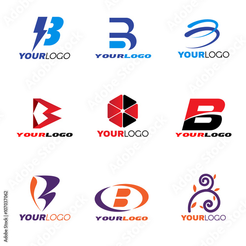 Letter B logo vector set design