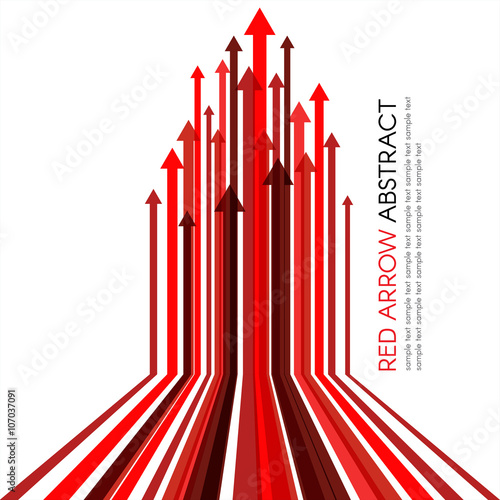 Red arrow line upper vector abstract background