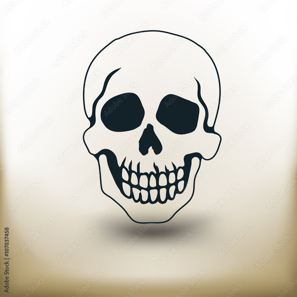 pictogram black skull
