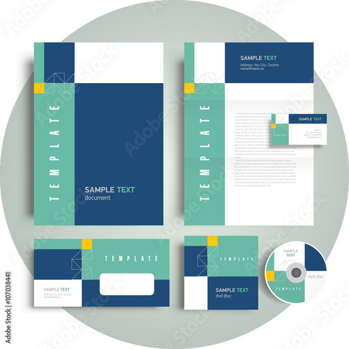 corporate identity template design abstract