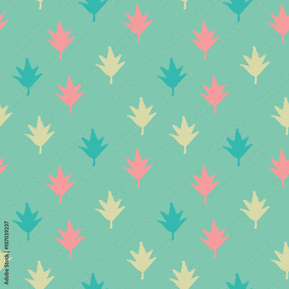 A seamless illustrated leaf background pattern
A seamless illustrated leaf background pattern