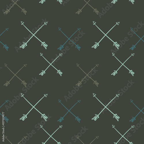 Hand Drawn Seamless Arrow Pattern