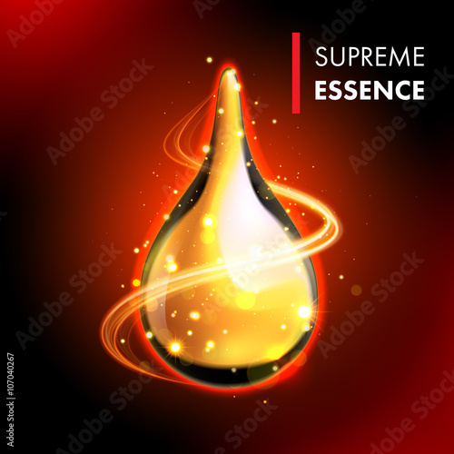 Supreme essence gold premium shining oil drop