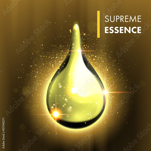 Supreme essence gold premium shining oil drop