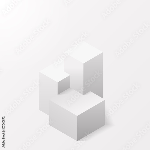 A pedestal on a white background. The isometry.