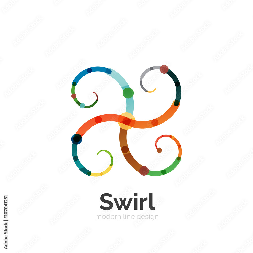 Fototapeta premium Vector swirl circle logo
