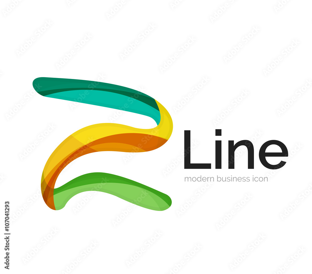 Modern vector ribbon logo Modern vector ribbon logo