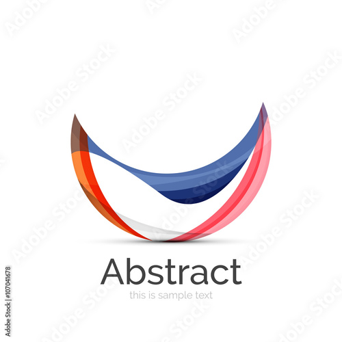 Free Download Circle logo. Transparent overlapping swirl shapes. Modern clean business icon - GFXLoad