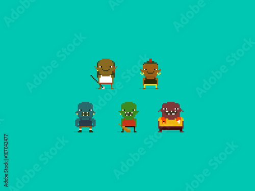 Pixel Art Orcs