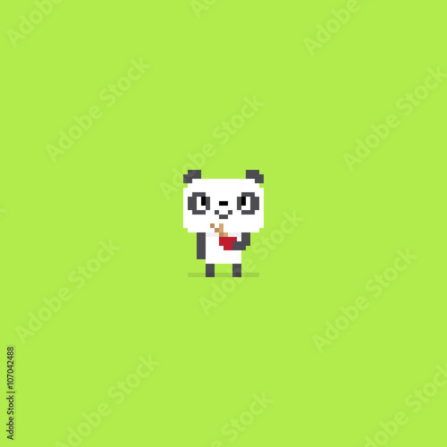 Fototapeta Naklejka Na Ścianę i Meble -  Pixel Panda