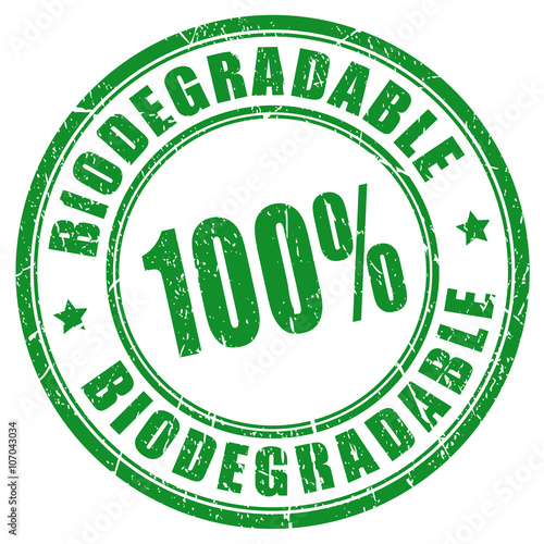 Biodegradable rubber stamp