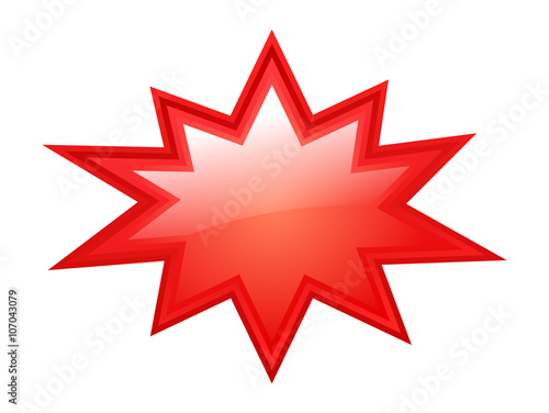 Red bursting star