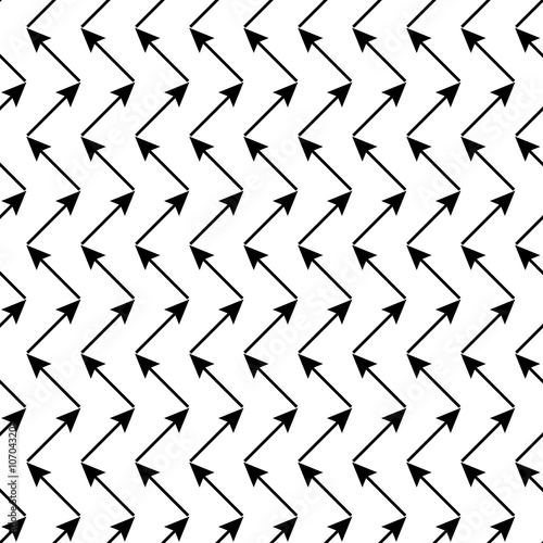 Seamless black and white vector background with abstract geometric shapes. Print. Cloth design, wallpaper.