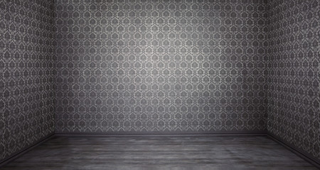 Old grunge room, retro, vintage background