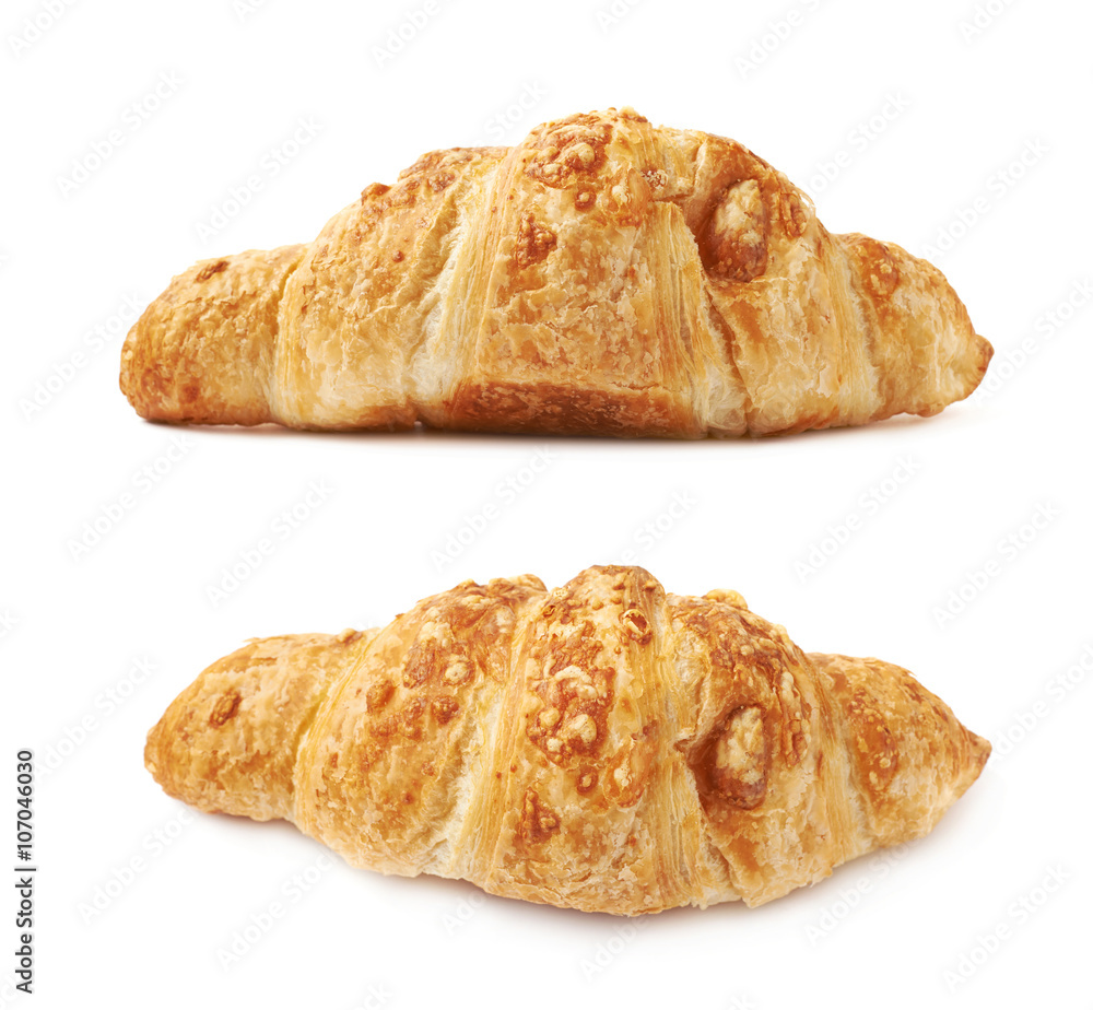 Cheese croissant pastry isolated
