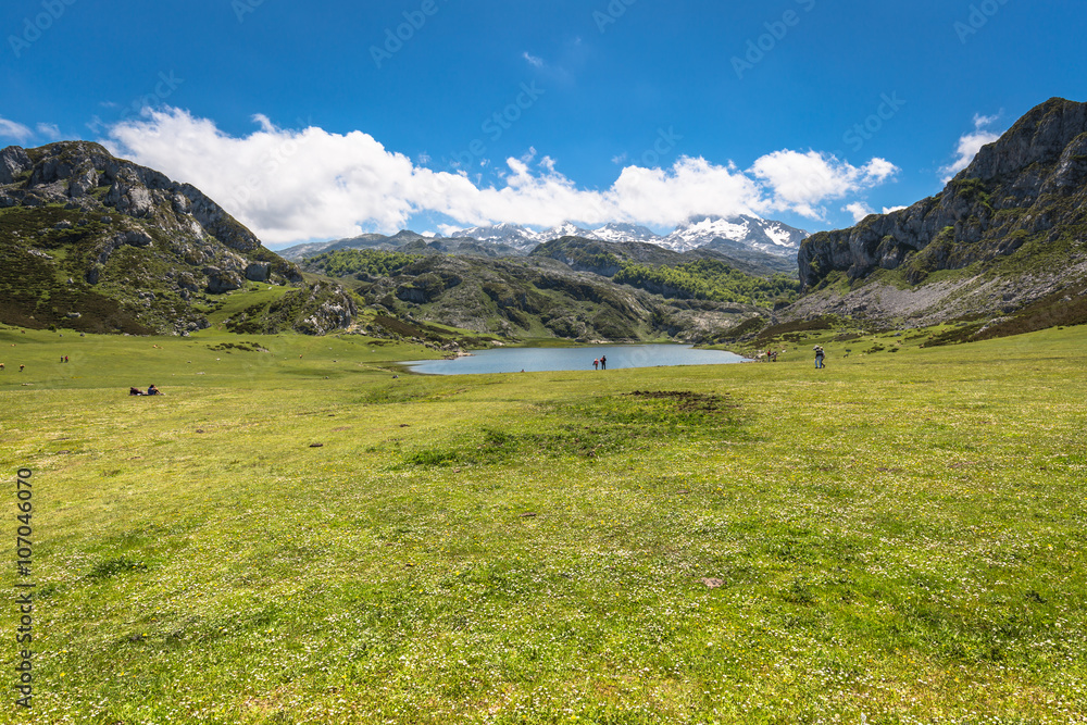Lake Ercina. Cantabrian. Covadonga. Asturias. Spain.