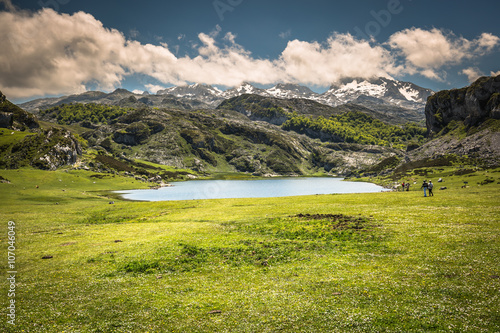Obraz na płótnie Lake Ercina. Cantabrian. Covadonga. Asturias. Spain. w salonie