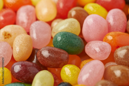 Surface covered with jelly beans