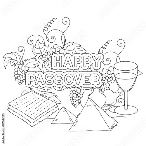 Happy Passover. Greeting card