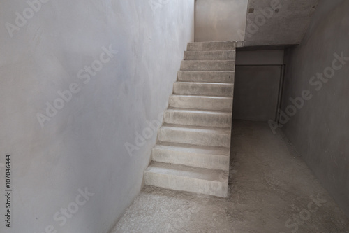staircase cement concrete structure in residential house buildin