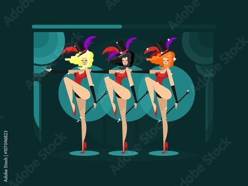 Cabaret dance girls