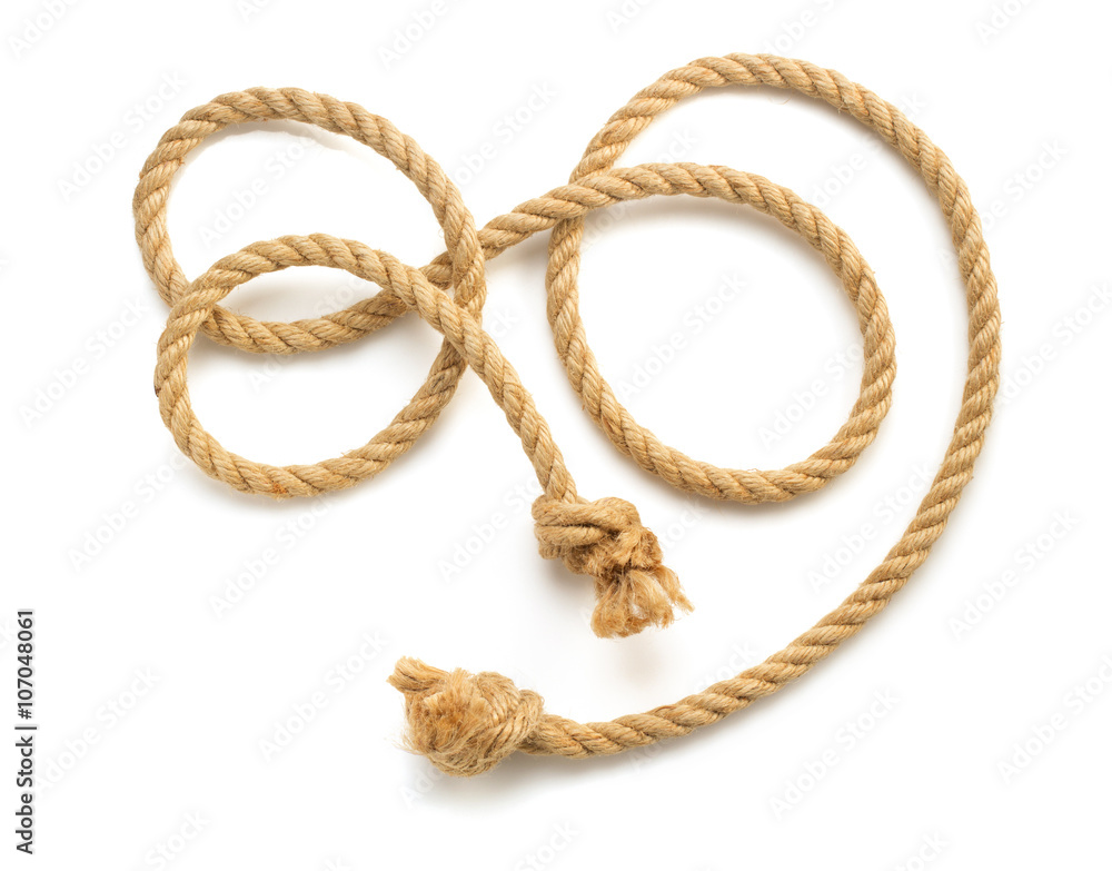 ship rope on white background