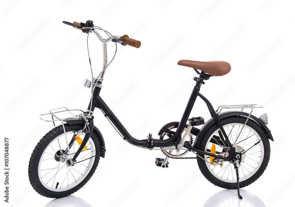 folding bike isolated on a white background folding bike isolated on a white background