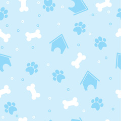 Keuken achterwand Honden patronen Vrolijk puppy patroon voor kinderkamer  © Ivanna-Ivashka