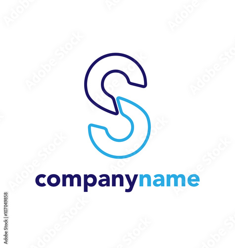 abstract symbol of letter s template logo design