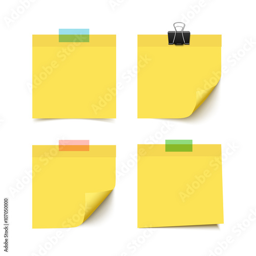 Set of four sticky notes