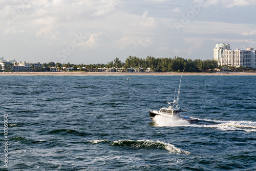 Fishing Boat Heading Toward Florida Shore