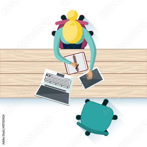 Workplace Interior Table Top Design