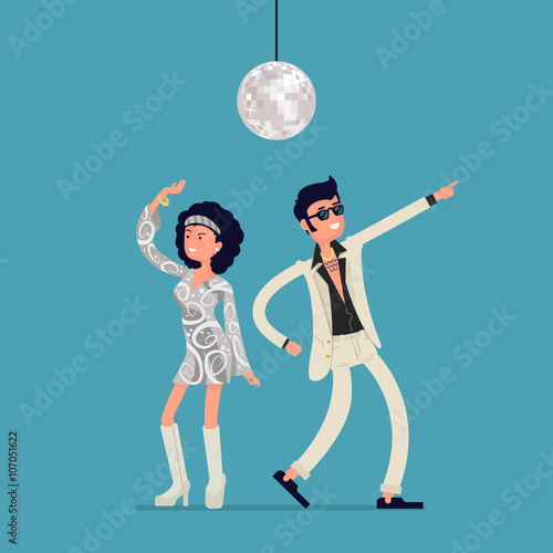 Man and woman on disco