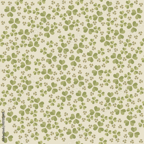 Seamless pattern with Clover leaves for St. Patrick's day