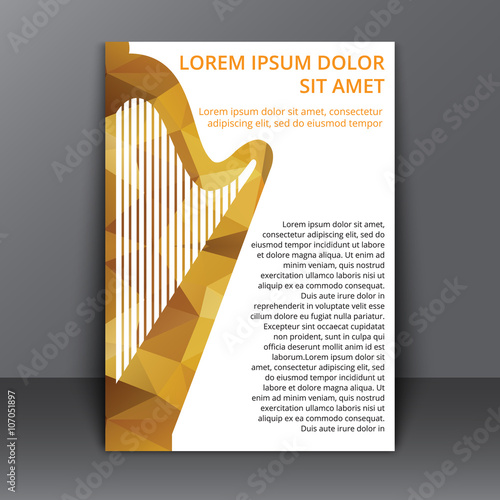 Flyer with polygonal harp
