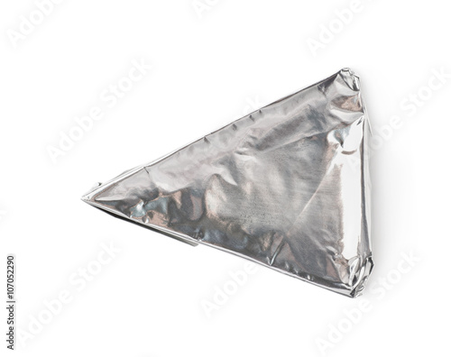 Blue cheese wrapped in foil