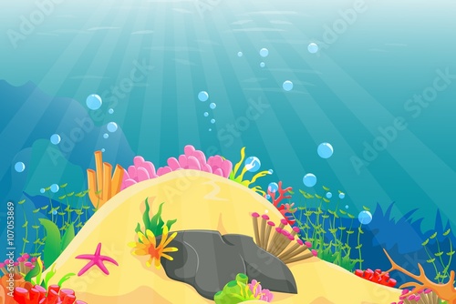 illustration of underwater landscape