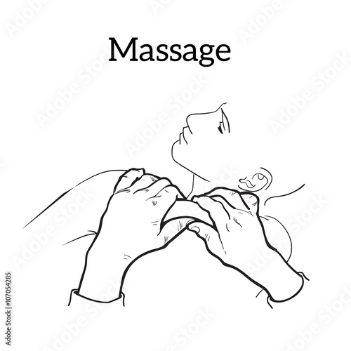 Hand massage, back massage, body massage. Types of massage. Set with image of massage. Hand massage. Massage therapy. Therapeutic manual massage. Relaxing therapy. Massage vector icons. Relaxation