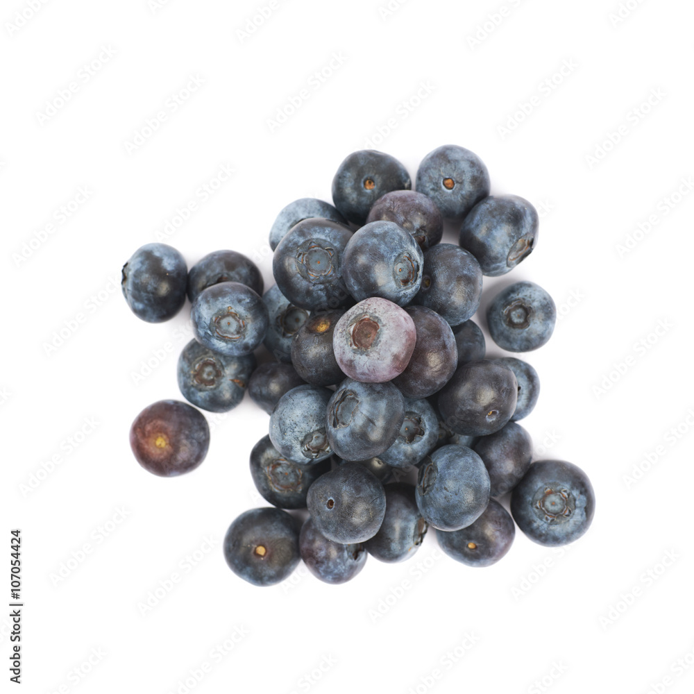 Pile of bilberries isolated Pile of bilberries isolated