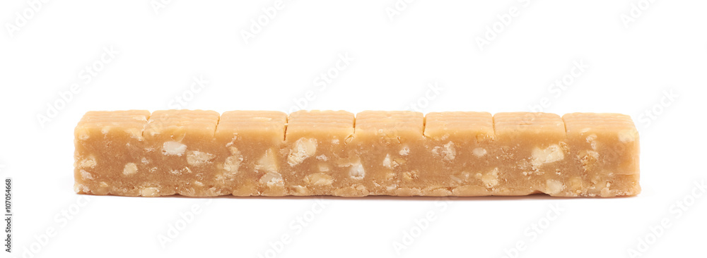 Toffee candy with nuts isolated Toffee candy with nuts isolated