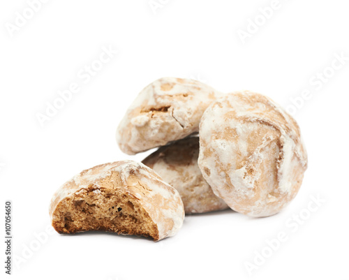 Russian gingerbread cookie isolated