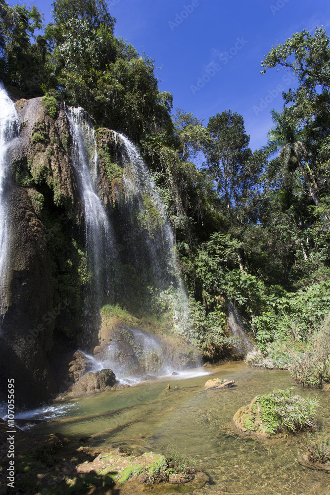 Obraz premium waterfall with pool