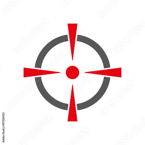 Red aim vector illustration