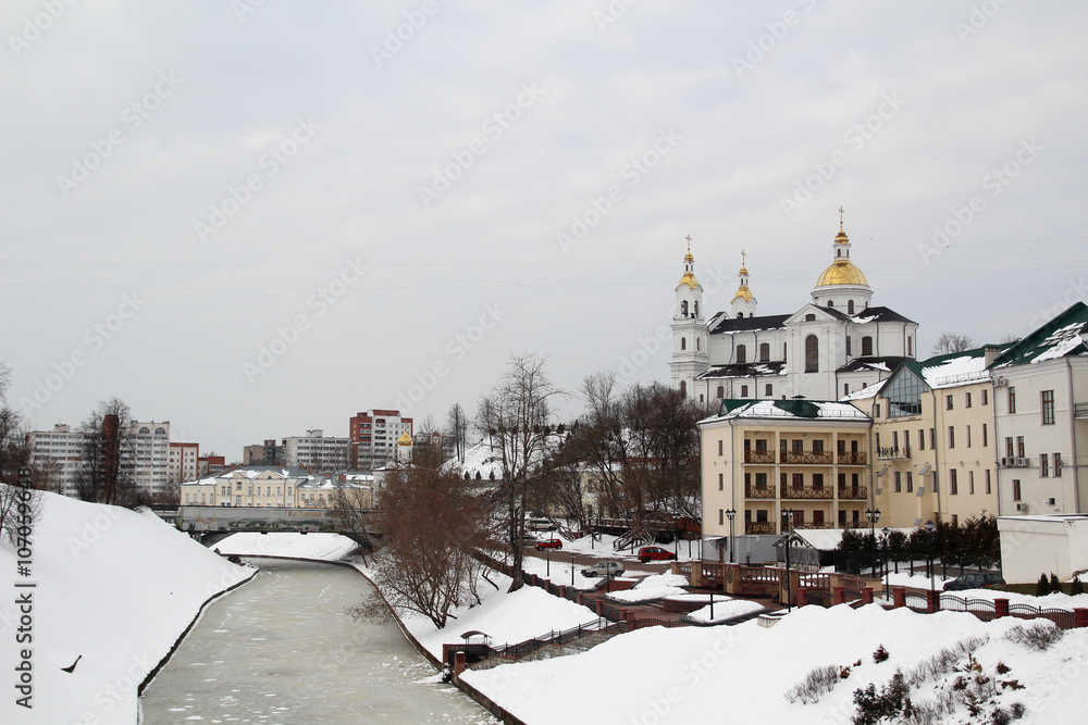 View of historic center of Vitebsk, Belarus 