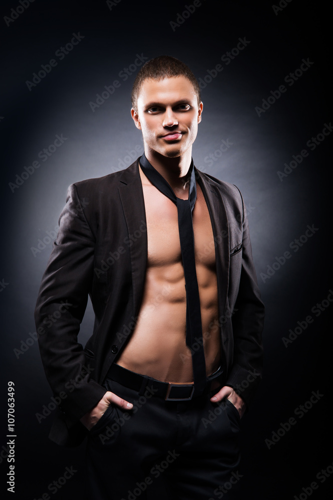 Strong, fit and sporty stripper man Strong, fit and sporty stripper man