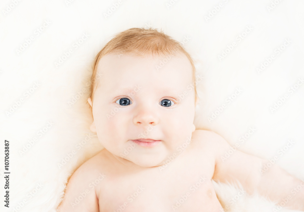 Portrait of a cute smiling infant baby Portrait of a cute smiling infant baby