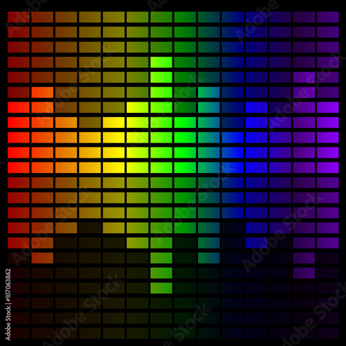 Rainbow music equalizer