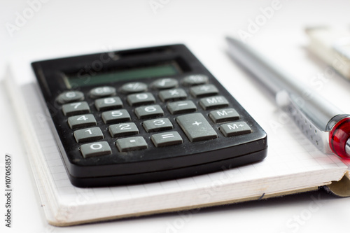 Business Concept with calculator, notebook